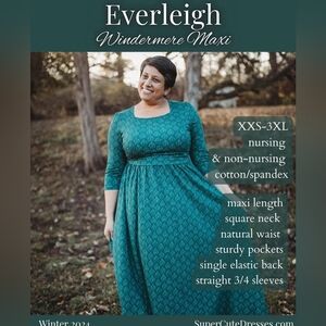 Super Cute Dresses SCD Everleigh Windermere Maxi S Non-nursing Cotton